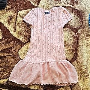 Ralph Lauren Girl's Cable-Knit Cotton Polo Sweater Dress